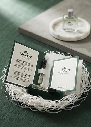 Парфюмированная вода для мужчин lacoste original eau de parfum (пробник), 2 мл