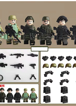 Конструктор фигурки человечки военные спецназ ссо солдаты полиция альфа swat art4548