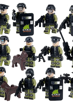 Конструктор фигурки человечки военные полиция спецназовцы солдаты swat art4433