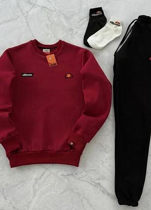Теплый мужской костюм ellesse мужской теплый спортивный костюм ellesse на флисе мужской трикотажный костюм ellesse