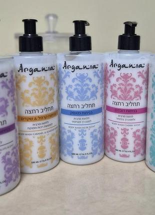 Ніжний зволожувальний гель для душу / молочко argania body wash 500 мл (ізраїль)