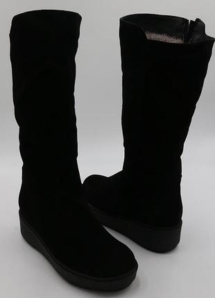 Сапоги женские замшевые зимние на танкетке размер 36 footstep код-(240 з) 36