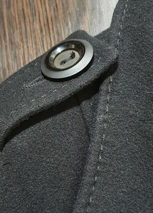 Пальто кашемировое черное приталенное6 фото