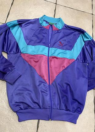 Вінтажна спортивна кофта олімпійка puma у стилі 90-х / colorblock (оригінал)