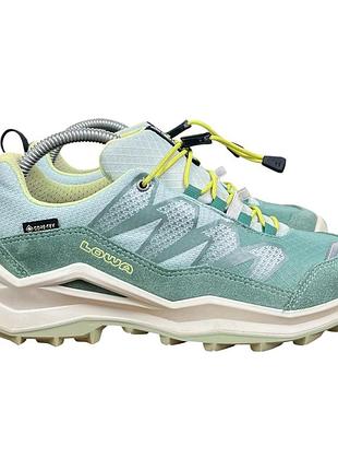 Кроссовки lowa maddox pro gtx lo jr gore-tex р 37 оригинал треккинговые водонепроницаемые бирюзовые мятные детские женские мембрана легкие