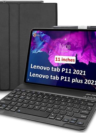 Yeegnar – чехол-клавиатура для lenovo tab p11/p11 plus tb-j606/tb-j607 11″. черный