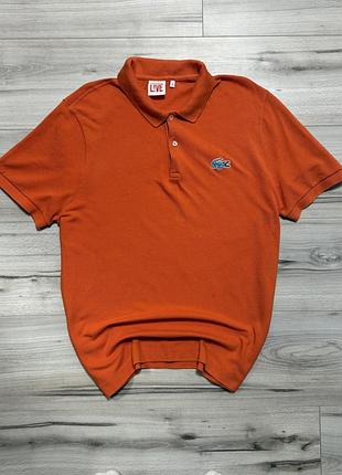 Премиальная футболка поло лакост лайв lacoste l!ve pique polo shirt, 6 (факт l), оригинал