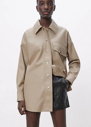 Сорочка з екошкіри zara