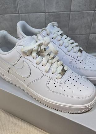Кроссовки nike air force 1 '07, женские, белые, 43eur, кожа