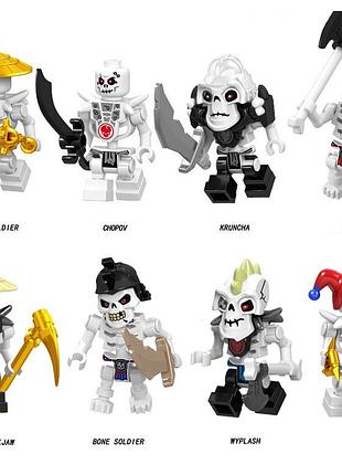 Набір фігурки конструктор чоловічки зомбі скелети ninjago ninjago 8 штук art2067