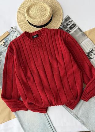 Вовняний светр унісекс piattelli oversize червоний
