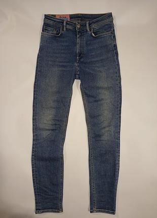 Джинсы скинни acne studios bla konst peg mid blue женские оригинал