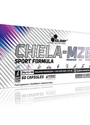 Zma цинк, магний и b6 хелаты albion для мужчин, сна, спортсменов и женщин olimp chela-mzb sport formula 60 капсул
