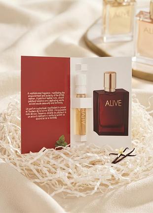 Парфумований пробник жіночих духів hugo boss alive absolu parfum intense 1.2 мл (насичений шкіряно-ванільний аромат)