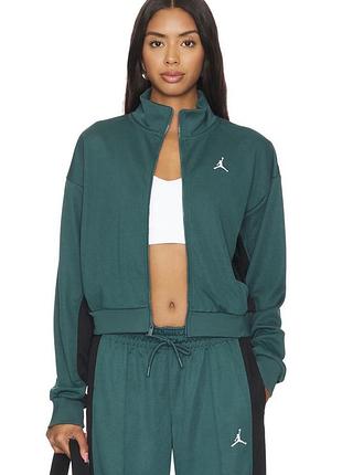 Жіночий джемпер jordan core knit jacket oxidised green fv7104-366