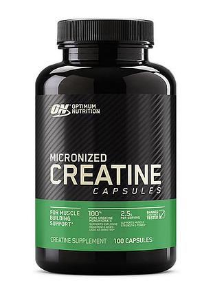 Креатин моногидрат микронизированный для женщин и набора массы optimum nutrition micronized creatine capsules 100 капсул