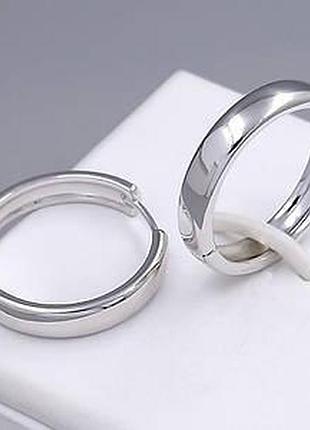 Серьги кольца 2.4 см. xuping jewelry родий.