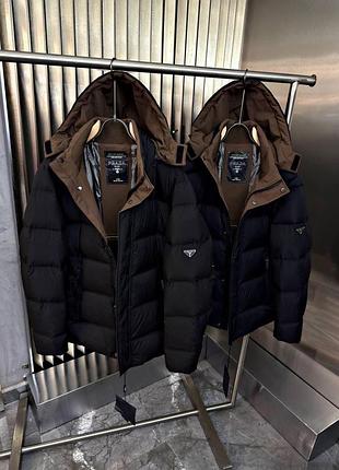 Куртка еврозима prada натуральный пуховок jakwin021)21