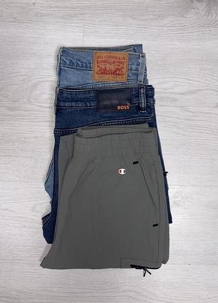 Мужские джинсы levi’s, boss и джоггеры champion