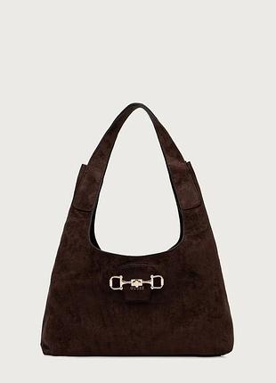 Urbanshop com ua guessсумка-тоут жіноча з імітації замші sunset коричнева hwsg23 14020 розміри запитуйте