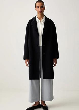 Urbanshop com ua marc o'poloпальто женское с шерстью темно-синие 500014784 размеры запитуйте