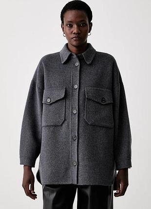 Urbanshop com ua vicoloкуртка-рубашка женская с шерстью серая tac0029 размеры запитуйте