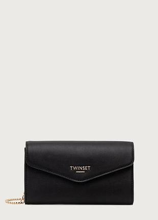 Urbanshop com ua twinsetклатч жіночий шкіряний чорний 262th7017 розміри запитуйте