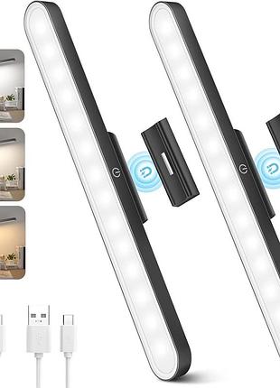 Realky vn004 - комплект из 2 аккумуляторных led-светильников 2500 ма·ч, сенсорное управление, магнитная крепь, регулировка яркости