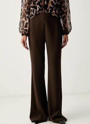 Urbanshop com ua twinsetкостюмные брюки женские коричневые high waist 262tp2131 размеры запитуйте