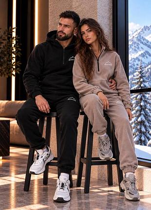 Теплый спортивный костюм из двухстороннего флис полар polar fleece