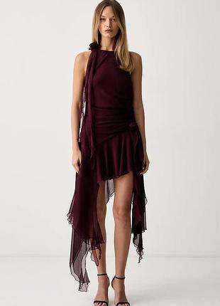 Urbanshop com ua bardot расклешенное платье бордо однотонное 59046db2 размеры запитуйте