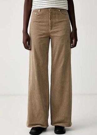 Urbanshop com ua a.p.c.штани wide leg жіночі вельветові jean clyde бежеві high waist cohbb.f09246 розміри запитуйте