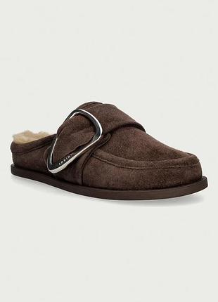 Urbanshop com ua inuikiiшльопанці жіночі замшеві shearling mule soft коричневі 1006.003.0041 розміри запитуйте