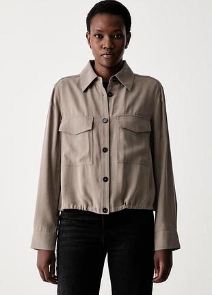 Urbanshop com ua marc o'poloкуртка-рубашка женская с вискозой бежевый 50012103 размеры запитуйте