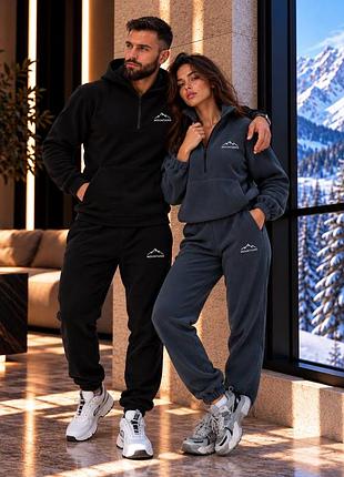 Теплый спортивный костюм из двухстороннего флис полар polar fleece