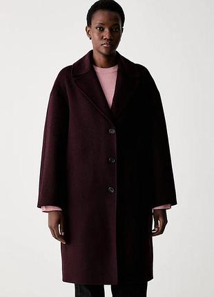 Urbanshop com ua marc o'poloпальто женское с шерстью бордо 500014784 размеры запитуйте