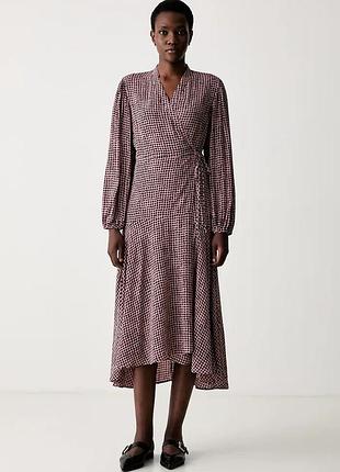 Urbanshop com ua marc o'poloразклешенное платье вискозное бордо в точку 500013759 размеры запитуйте