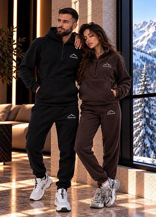 Теплый спортивный костюм из двухстороннего флис полар polar fleece