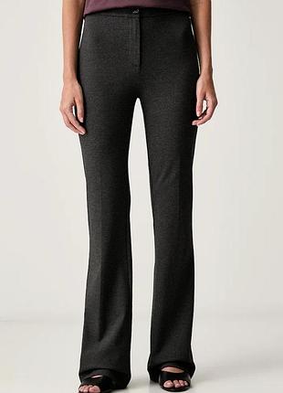 Urbanshop com ua pinkoштаны flare женские с вискозой серые high waist 100054 a3nv размеры запитуйте