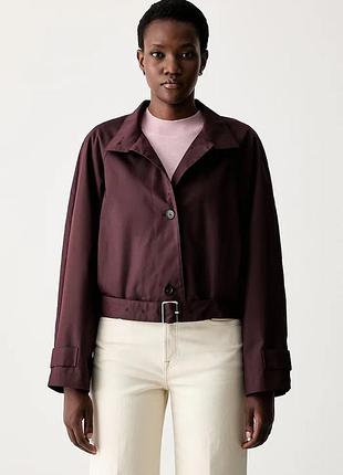 Urbanshop com ua marc o'poloкороткий плащ жіночий бордо 5000011713 розміри запитуйте