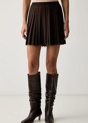 Urbanshop com ua twinsetплиссированная юбка коричневая однотонная 262tp2351 размеры запитуйте