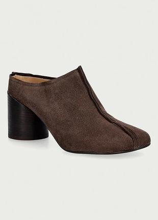 Urbanshop com ua mm6 maison margielaшльопанці на каблуку жіночі замшеві коричневі s59wx0085-p6385 розміри запитуйте