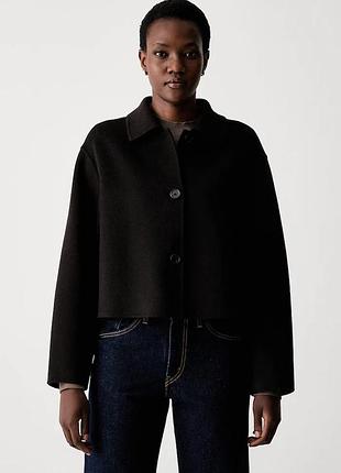 Urbanshop com ua marc o'poloдемисезонная куртка женская с шерстью черная 5000013808 размеры запитуйте