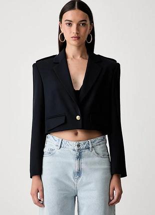 Urbanshop com ua pinkoоднобортный пиджак женский с добавлением шерсти темно-синий 107715 a3ms размеры запитуйте