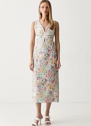 Urbanshop com ua farm rioлітня сукня лляна блакитна квіти 355813 розміри запитуйте