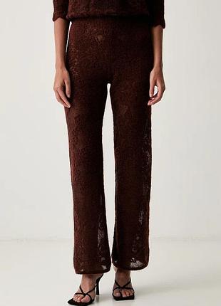 Urbanshop com ua twinsetштани жіночі з вовною коричневі high waist 262tp3343 розміри запитуйте
