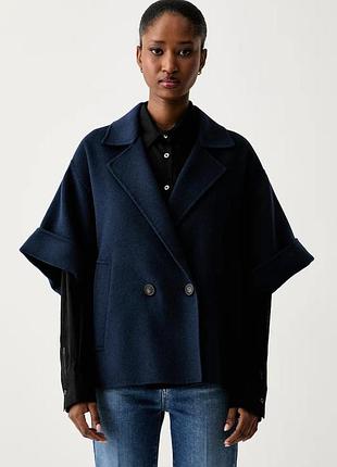 Urbanshop com ua weekend max maraкороткий плащ жіночий вовняний wkdneo темно-синій 2625086031600 розміри запитуйте