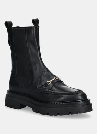 Urbanshop com ua steve maddenшкіряні черевики steve madden kasey колір чорний на плоскому підборі 11004947 розміри запитуйте