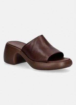 Urbanshop com ua camperшлепанцы на каблуке женские кожаные thelma sandal коричневые k201722-007 размеры запиту
