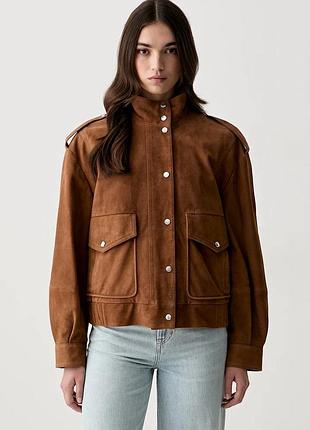 Urbanshop com ua boss orangeдемисезонная куртка женская замшевая c_sabea коричневая 50562753 размеры запиту